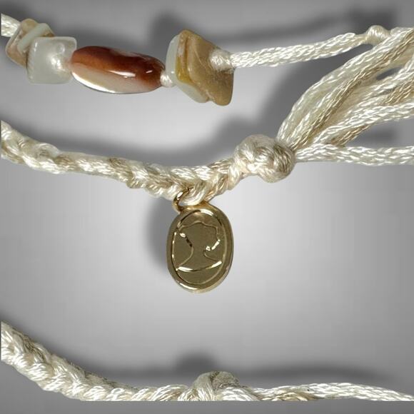 Free People Ariana Ost At The Market Necklace NWT Neutral Bohemian Beach Artisan - Picture 12 of 16